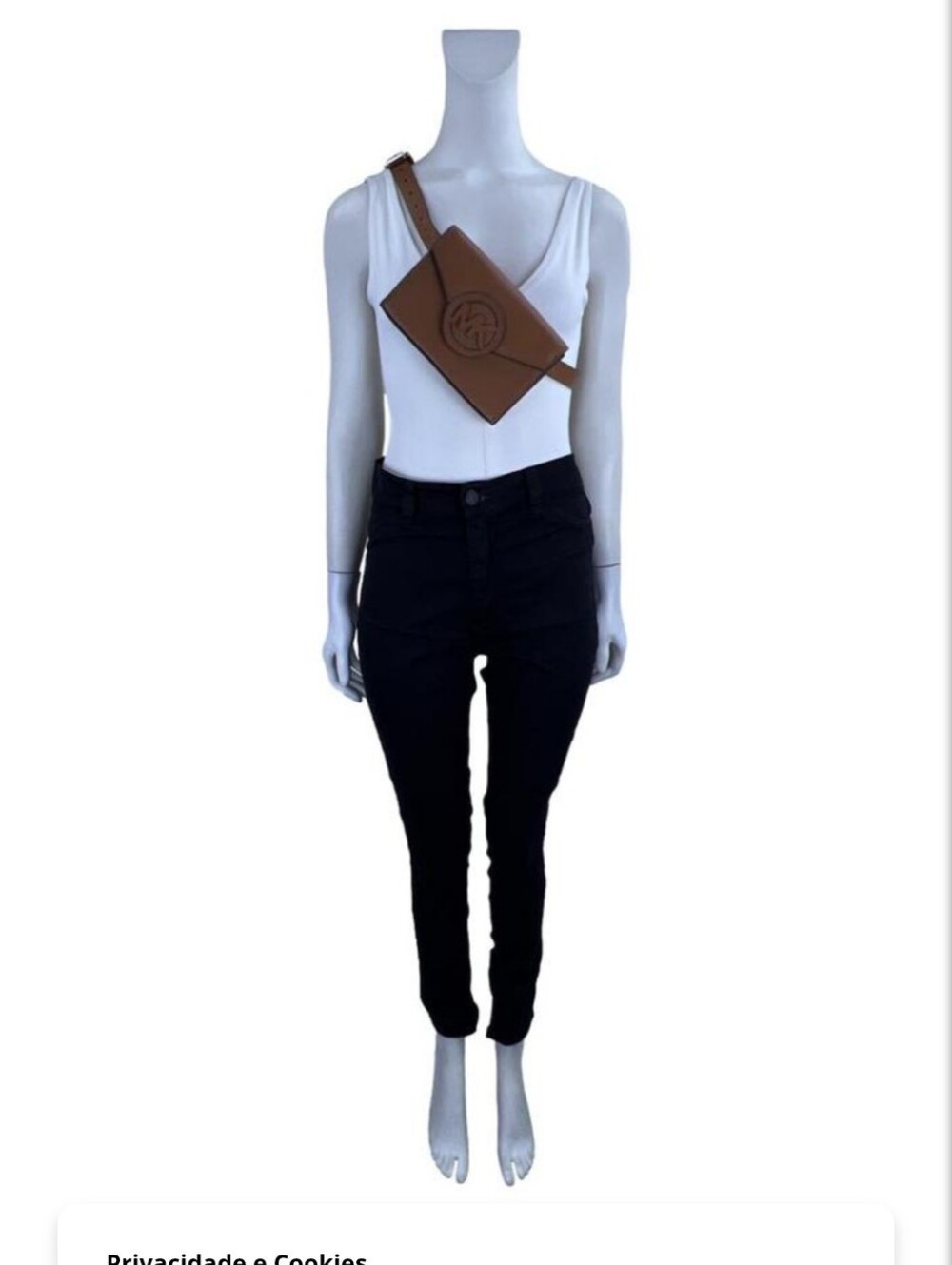 Michael Kors Caramel Tan Leather MK Logo Crossbody Bag/Fanny Pack.